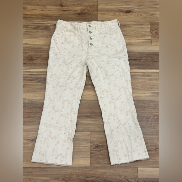 EUC J. Crew 10” Billie Demi Boot Crop Jean in Eyelet Size 28 - Picture 13 of 13